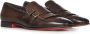 Santoni Klassieke Brogue Loafers met Franje en Dubbele Gesp Brown Heren - Thumbnail 2