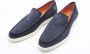 Santoni Luxe Leren Loafers voor Mannen Blue Heren - Thumbnail 3