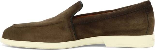 Santoni Malibu Suède Loafers Brown Heren