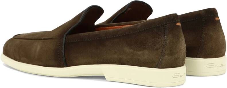 Santoni Malibu Suède Loafers Brown Heren