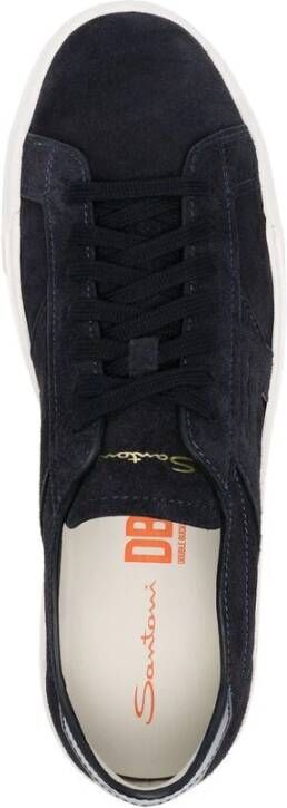 Santoni Midnight Blue Vetersneaker Blue Heren