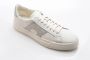 Santoni Moderne Grijze Leren Sneaker White Heren - Thumbnail 2