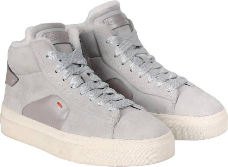 Santoni Montone Leren Sneakers Gray Dames