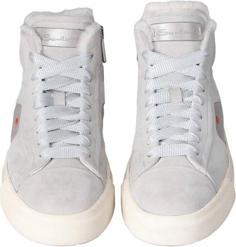 Santoni Montone Leren Sneakers Gray Dames