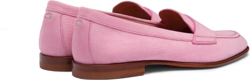 Santoni Nubuck penny loafer voor dames Purple Dames