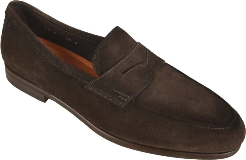 Santoni Platte Schoenen Brown Heren