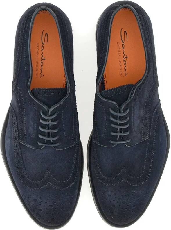 Santoni Platte schoenen voor vrouwen Blue Heren