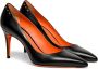 Santoni Tijdloze leren hoge hak pomp Black Dames - Thumbnail 2