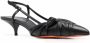 Santoni Hoge hakken leren slingback sandalen Zwart Dames - Thumbnail 2