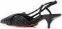 Santoni Hoge hakken leren slingback sandalen Zwart Dames - Thumbnail 3