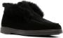 Santoni Shearling Slip-On Loafers Black Dames - Thumbnail 2