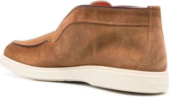 Santoni Slip-on Suède Laarzen Brown Heren