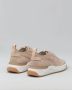 Santoni Innova Geperforeerde Nubuck Sneakers Beige Dames - Thumbnail 4