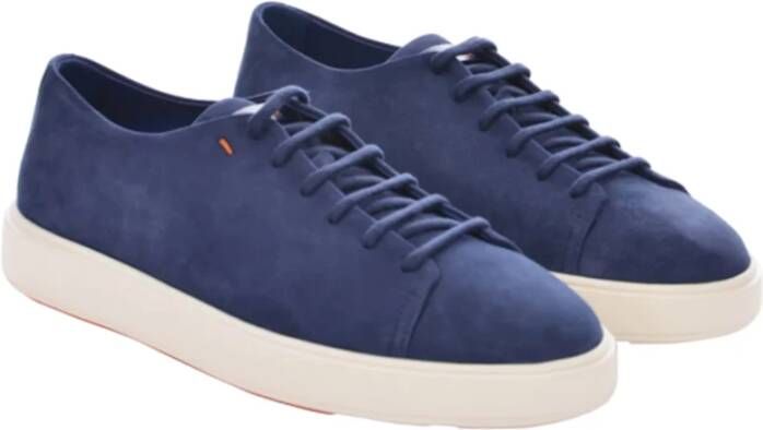 Santoni Blauwe Lage Fu57 Schoen Blauw Heren