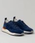 Santoni Suede Innova Sneakers met Memory Sole Blue Heren - Thumbnail 8