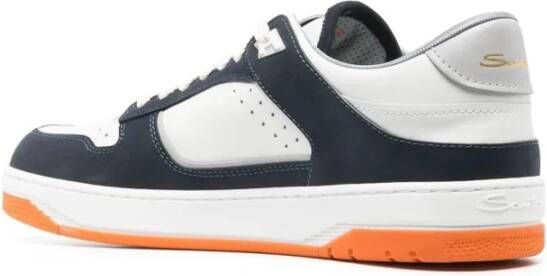 Santoni Multikleur Leren Casual Sneakers voor Mannen Multicolor Heren