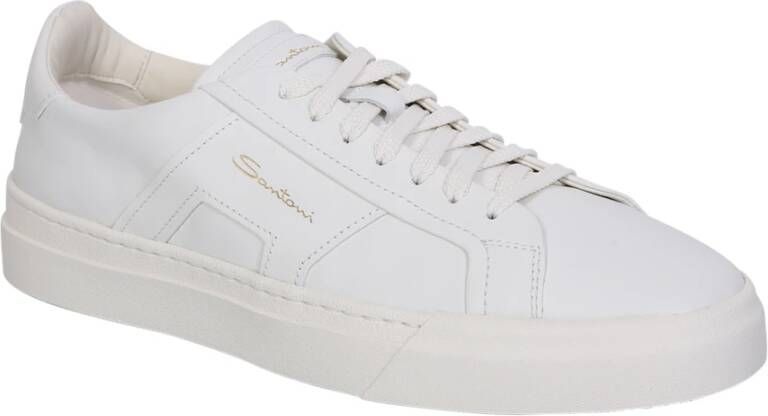 Santoni Sportieve Witte Sneakers met Cassette Zool Wit Heren