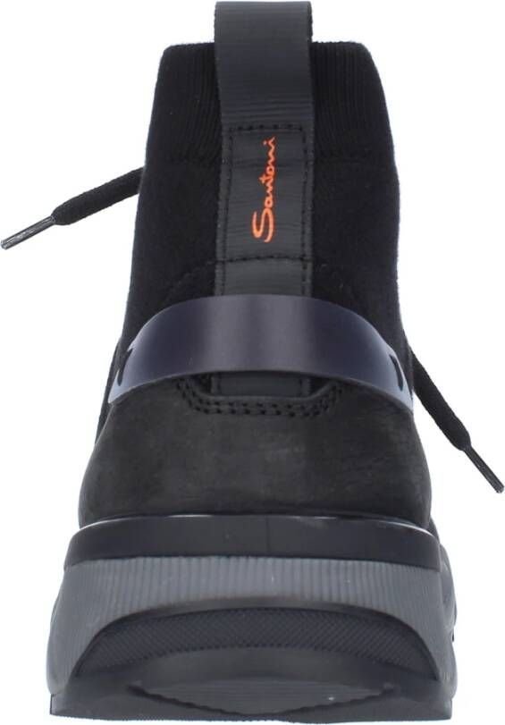 Santoni Sneakers Zwart Black Heren