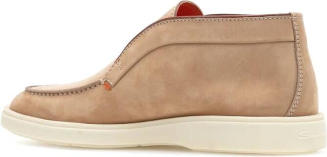 Santoni Stijlvolle Enkellaarzen Beige Heren