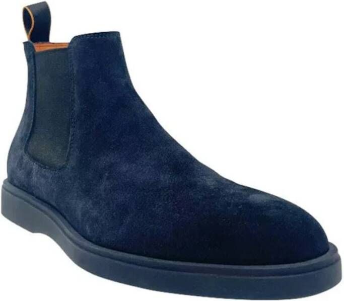 Santoni Stijlvolle Enkellaarzen Blue Heren