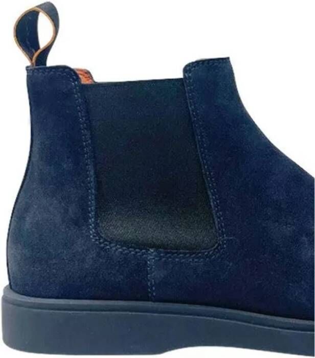 Santoni Stijlvolle Enkellaarzen Blue Heren