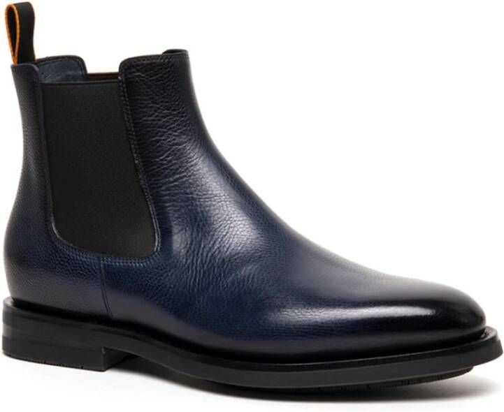 Santoni Stijlvolle Enkellaarzen Blue Heren