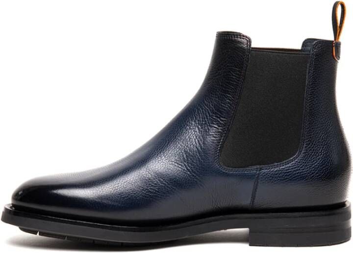 Santoni Stijlvolle Enkellaarzen Blue Heren