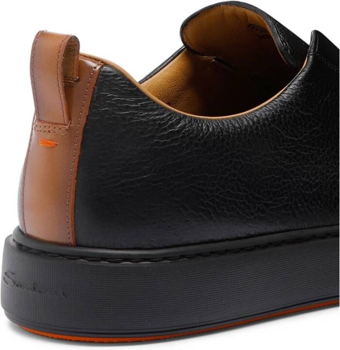 Santoni Stijlvolle Herensneakers Black Heren