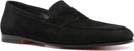 Santoni Stijlvolle Loafers voor Heren Black Heren