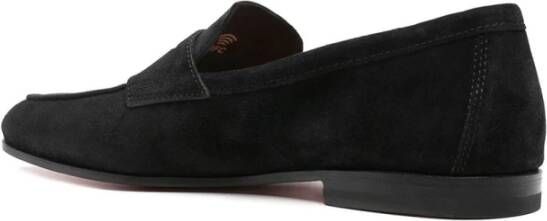 Santoni Stijlvolle Loafers voor Heren Black Heren