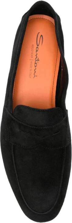 Santoni Stijlvolle Loafers voor Heren Black Heren