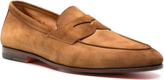 Santoni Stijlvolle Loafers voor Heren Brown Heren