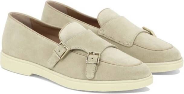 Santoni Stijlvolle Loafers voor Mannen Beige Dames