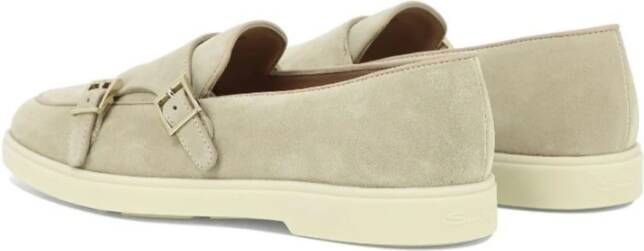 Santoni Stijlvolle Loafers voor Mannen Beige Dames