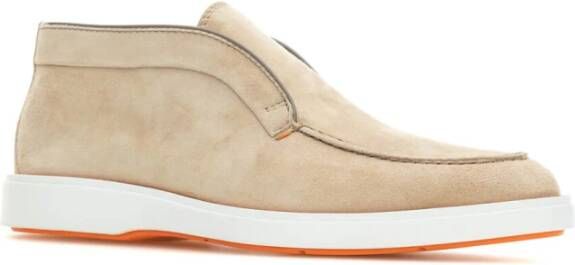 Santoni Stijlvolle Loafers voor Mannen Beige Heren