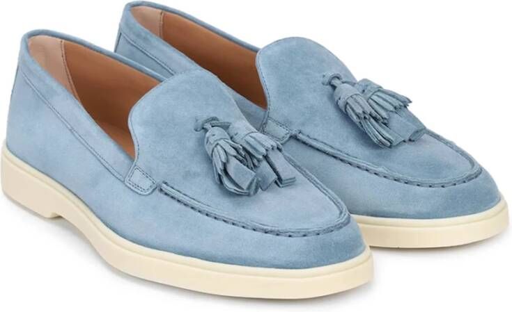 Santoni Stijlvolle Loafers voor Mannen Blue Dames