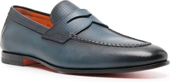 Santoni Stijlvolle Loafers voor Mannen Blue Heren