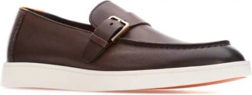 Santoni Stijlvolle Loafers voor Mannen Brown Heren