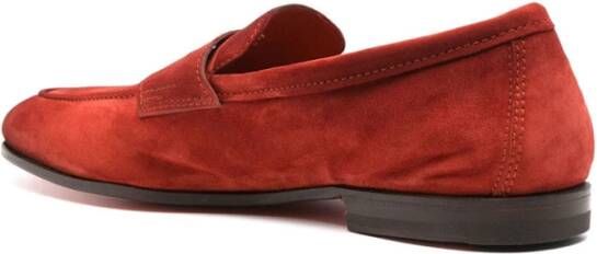 Santoni Stijlvolle Loafers voor Mannen Red Heren