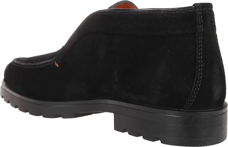 Santoni Stijlvolle Slip-On Loafers Black Heren