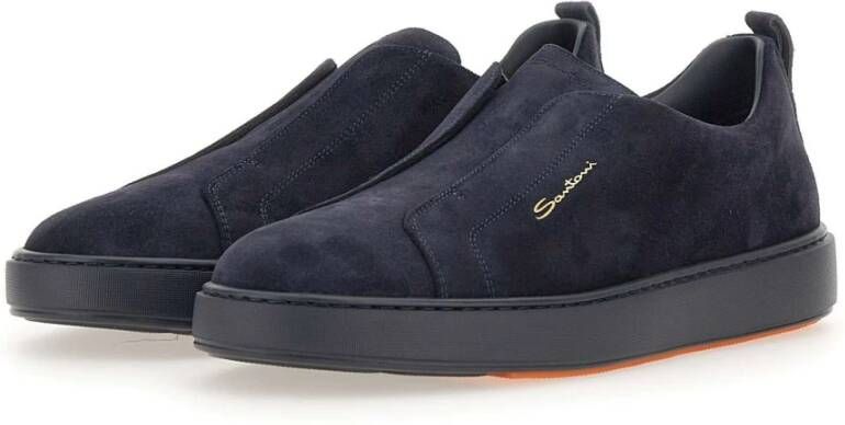 Santoni Stijlvolle Sneakers Blue Heren