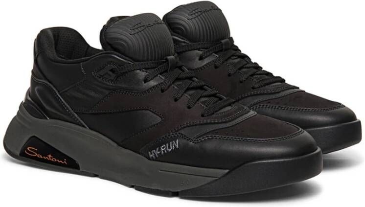 Santoni Stijlvolle Sneakers voor Heren Black Heren