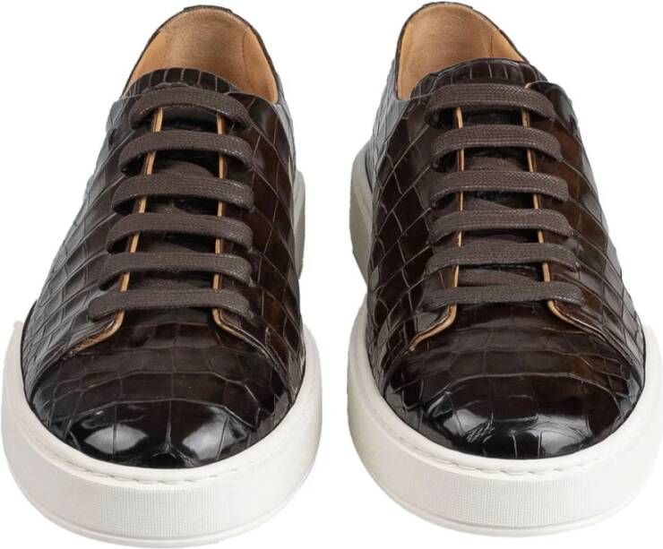 Santoni Stijlvolle Sneakers voor Heren Brown Heren