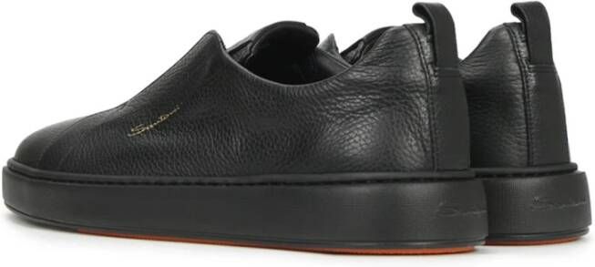 Santoni Stijlvolle Sneakers voor Mannen Black Heren