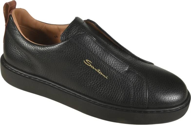 Santoni Stijlvolle Sneakers voor Mannen en Vrouwen Black Heren