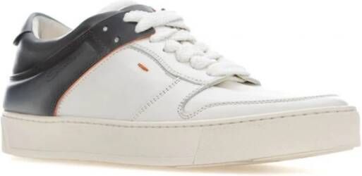 Santoni Stijlvolle Sneakers voor Mannen White Heren