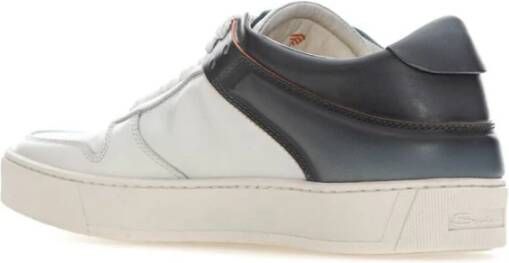 Santoni Stijlvolle Sneakers voor Mannen White Heren