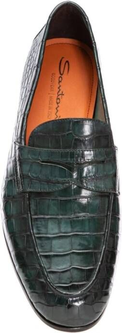 Santoni Stijlvolle Sneakers voor Moderne Stijl Green Heren