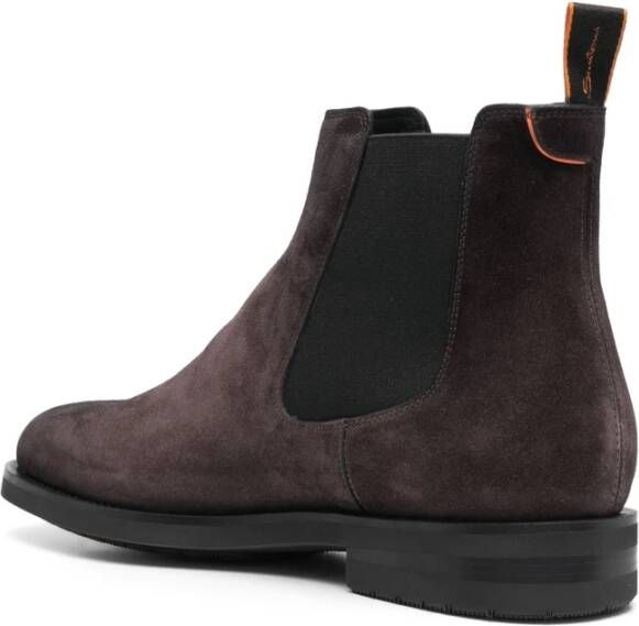 Santoni Suede Chelsea Boots Gray Heren