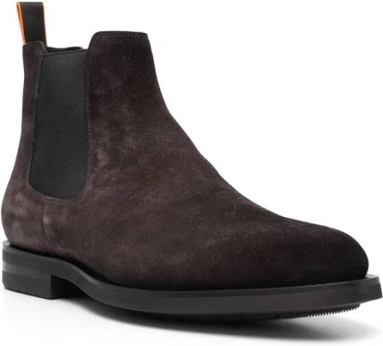 Santoni Suede Chelsea Boots Gray Heren